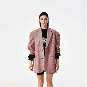 XOXOGOODBOY OVERSIZED SHOULDER JACKET PINK